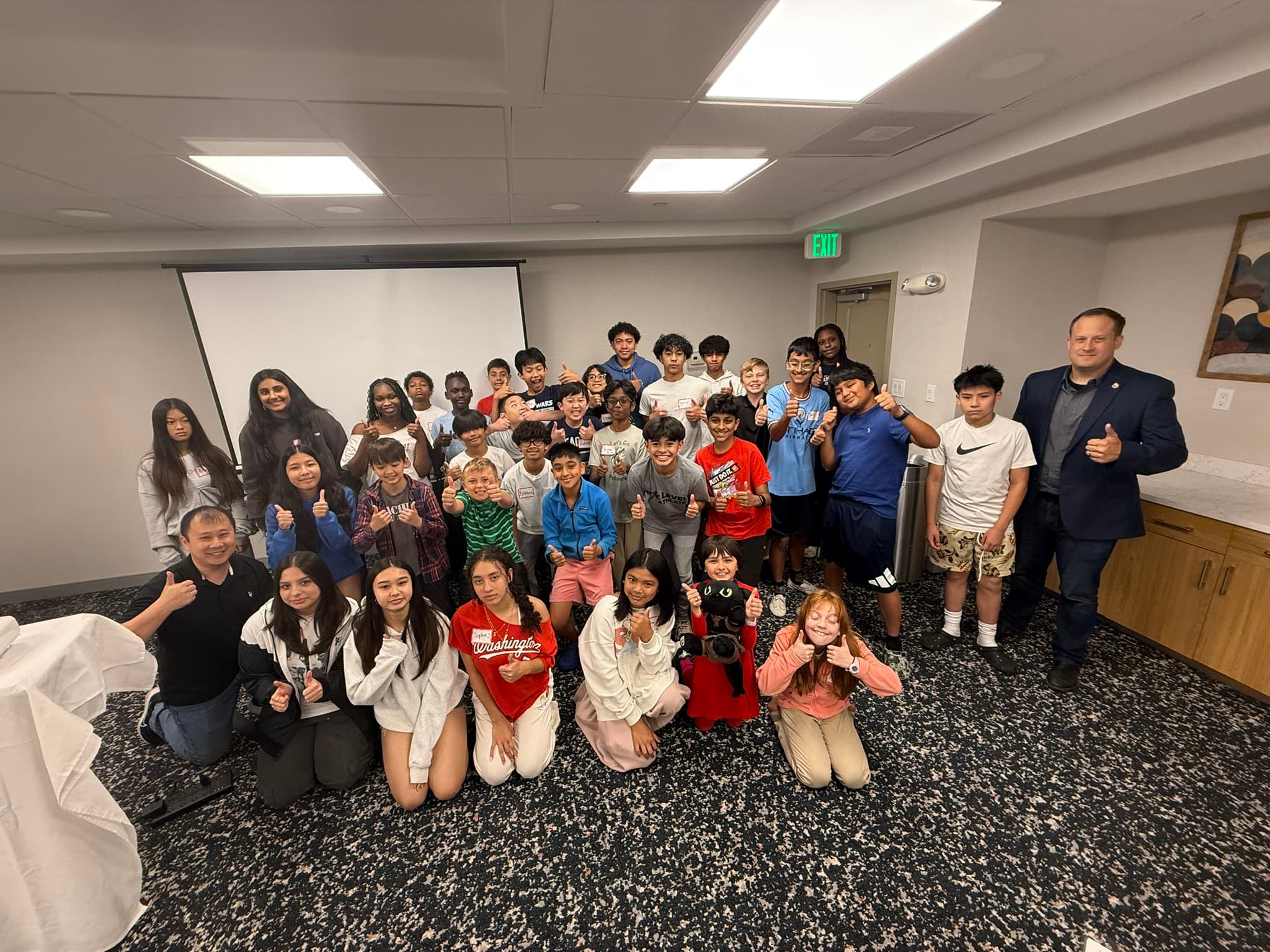 Students receiving awards